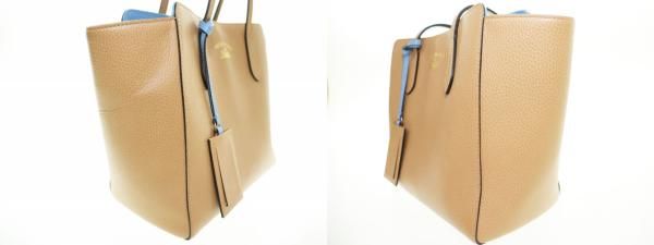 Gucci Swing Leather Tote Beige Blue Aa