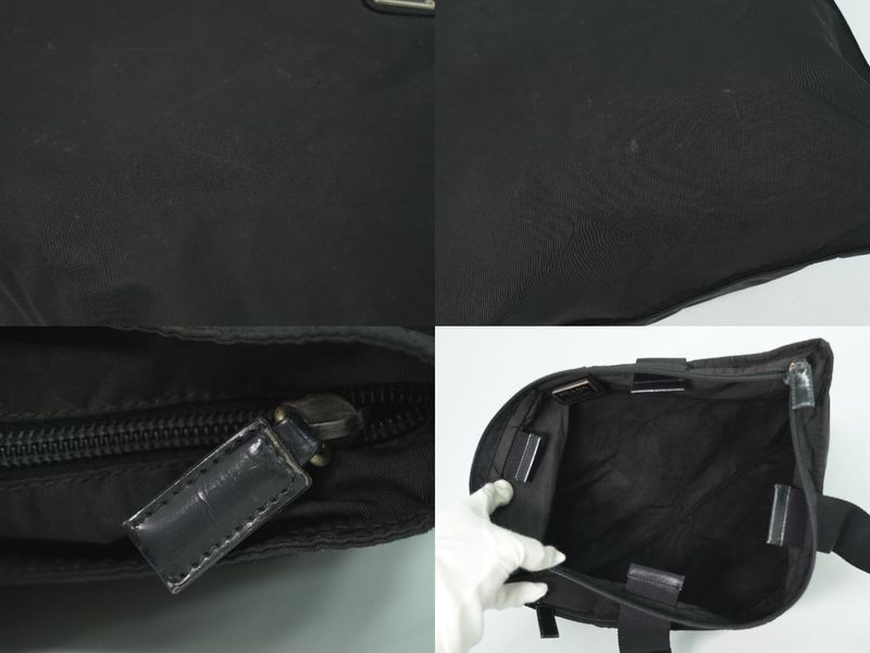 Prada Nylon Shoulder Bag Tote Black