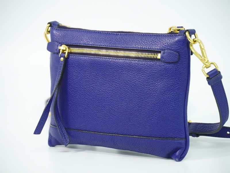 Prada Leather Shoulder Bag Pochette Blue