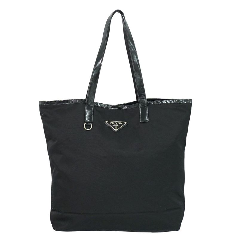 Prada Nylon Shoulder Bag Tote Black