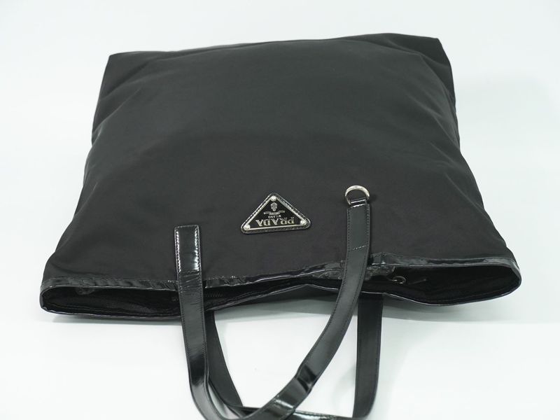 Prada Nylon Shoulder Bag Tote Black