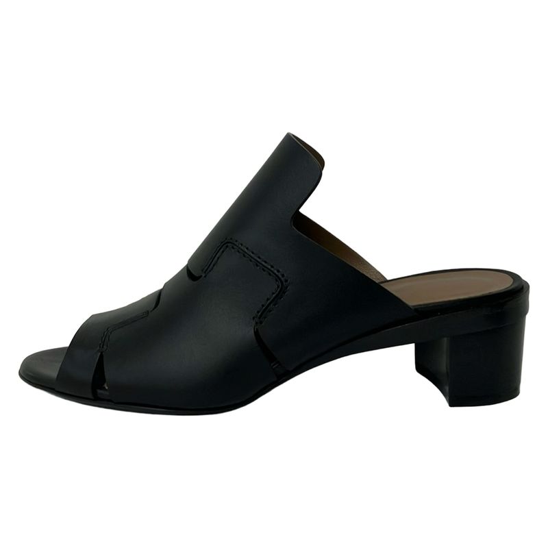 Hermes Mule 36.5 Black Leather