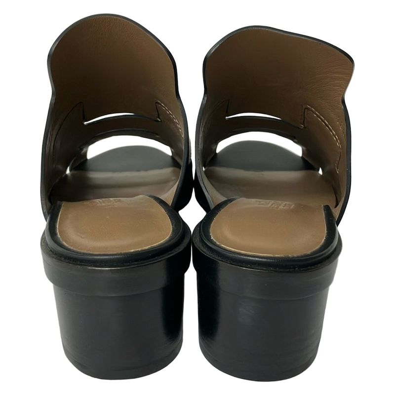 Hermes Mule 36.5 Black Leather