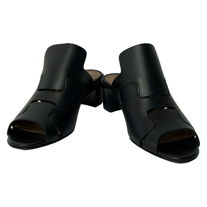 Hermes Mule 36.5 Black Leather