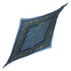 Hermes Scarf Pleated Silk Carre 90 Chasse en Inde Indian Hunting Blue