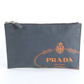 Prada Saffiano Leather Clutch Pouch Commuting Business