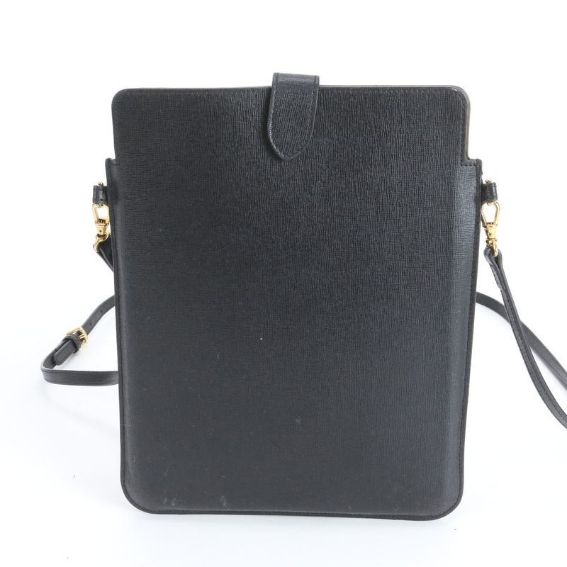 Fendi Leather Shoulder Bag Crossbody Black