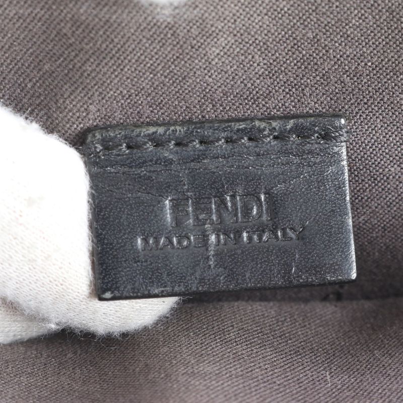 Fendi Leather Shoulder Bag Crossbody Black