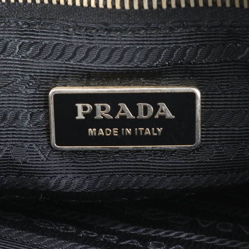 Prada Tessuto Nylon Quilted Handbag Tote Khaki Green