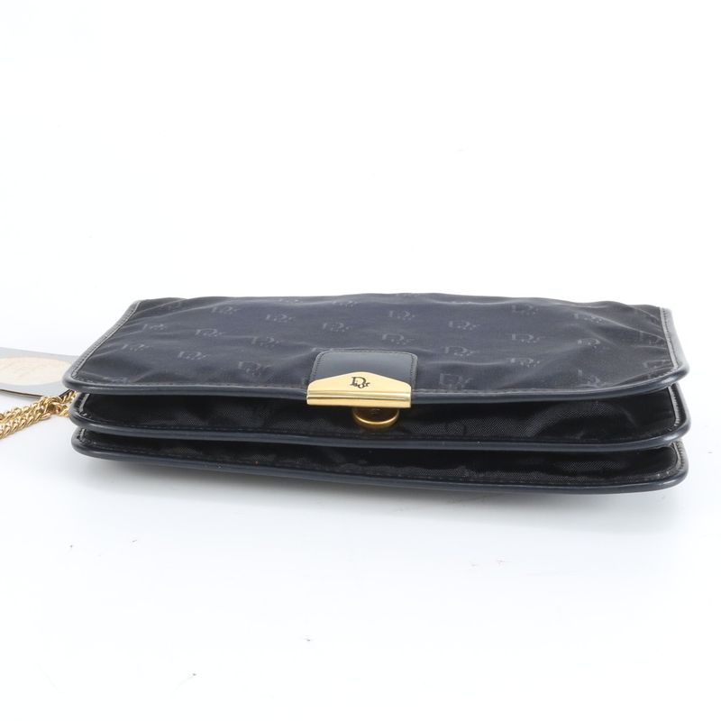 Dior Vintage Chain Shoulder Bag Hand Navy Rem