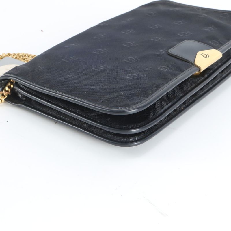 Dior Vintage Chain Shoulder Bag Hand Navy Rem