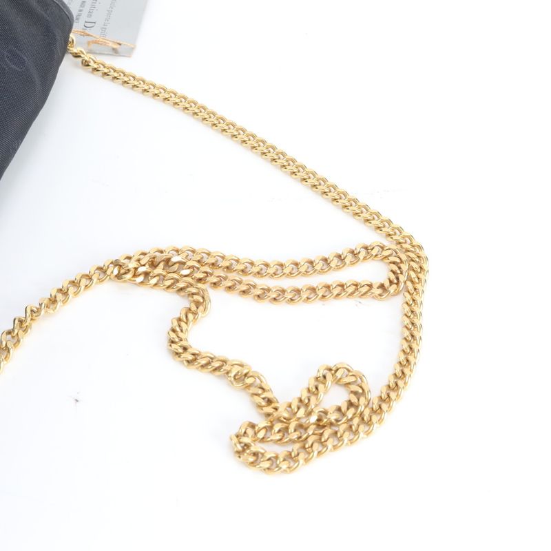 Dior Vintage Chain Shoulder Bag Hand Navy Rem