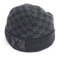 Louis Vuitton Damier Graphite Beanie Bonnet Petite Knit Cap Hat Wool Black Gray