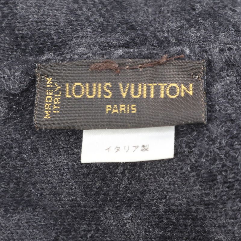 Louis Vuitton Damier Graphite Beanie Bonnet Petite Knit Cap Hat Wool Black Gray