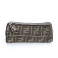 Fendi Zucca Hand Leather Canvas Pouch Brown