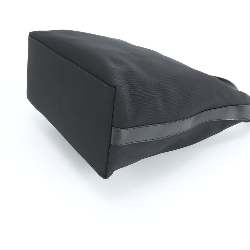 Gucci Vintage Hobo Leather Nylon Shoulder Bag Hand Black