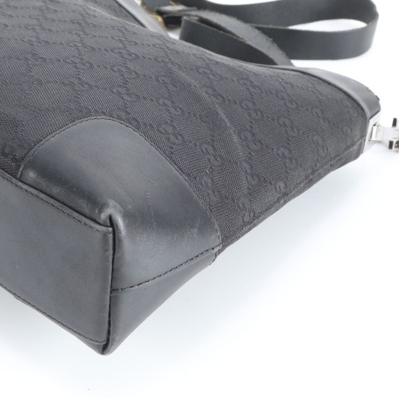 Gucci GG Canvas Leather Shoulder Bag Crossbody Hand Tote