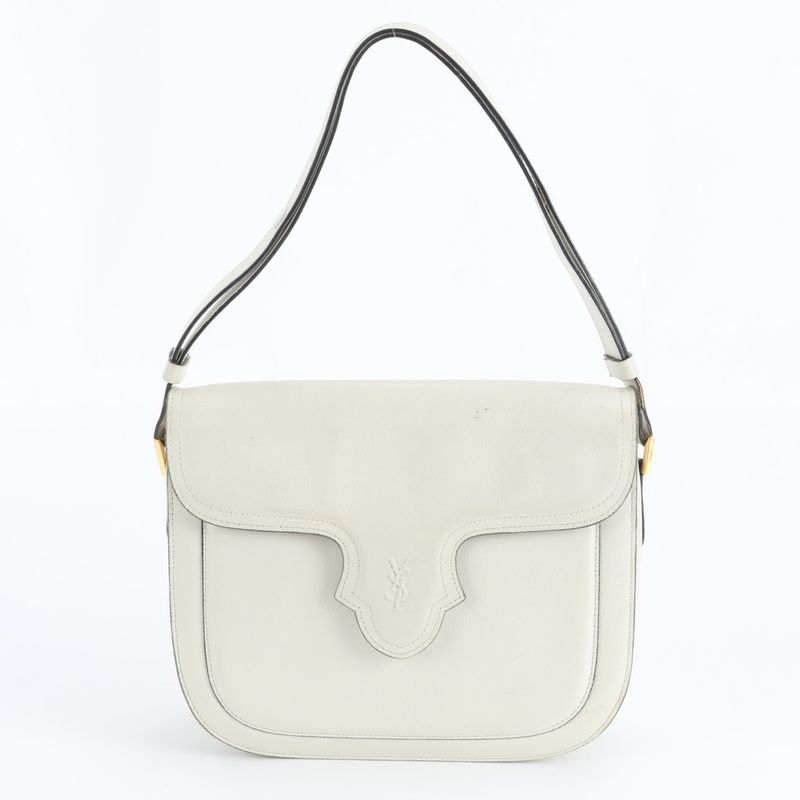 Saint Laurent Yves YSL Leather 2-Way Shoulder Bag