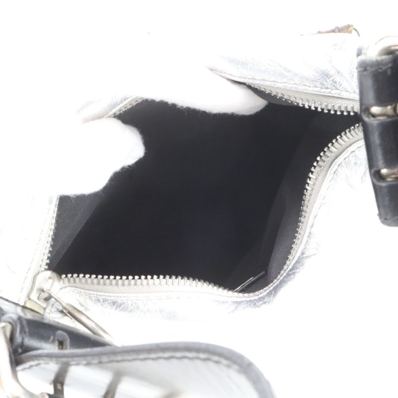 Fendi Leather Shoulder Bag Tote Hand Black Rem