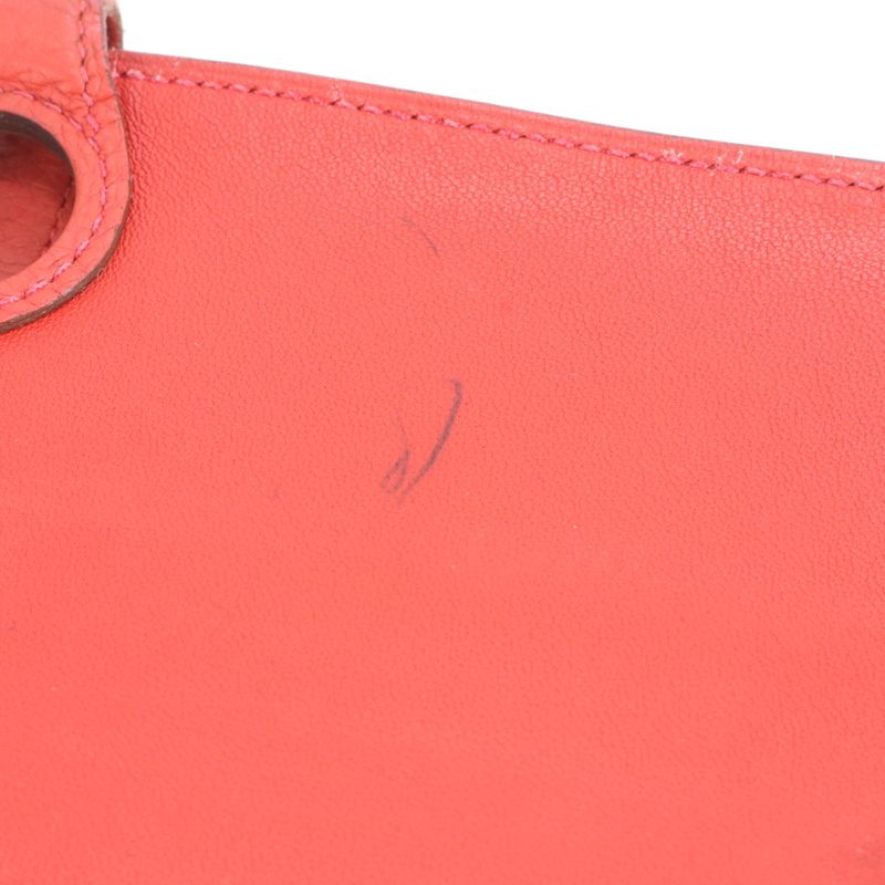 Hermes Dogon Long Leather Wallet Bifold Red Rem