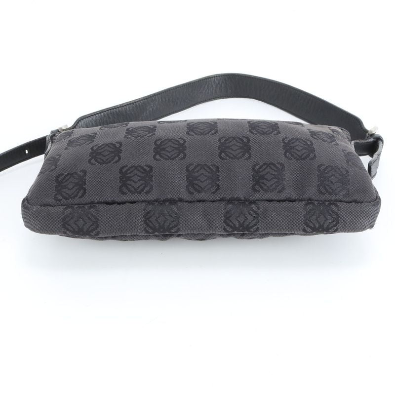 Loewe Anagram Repeat Leather Canvas Shoulder Bag