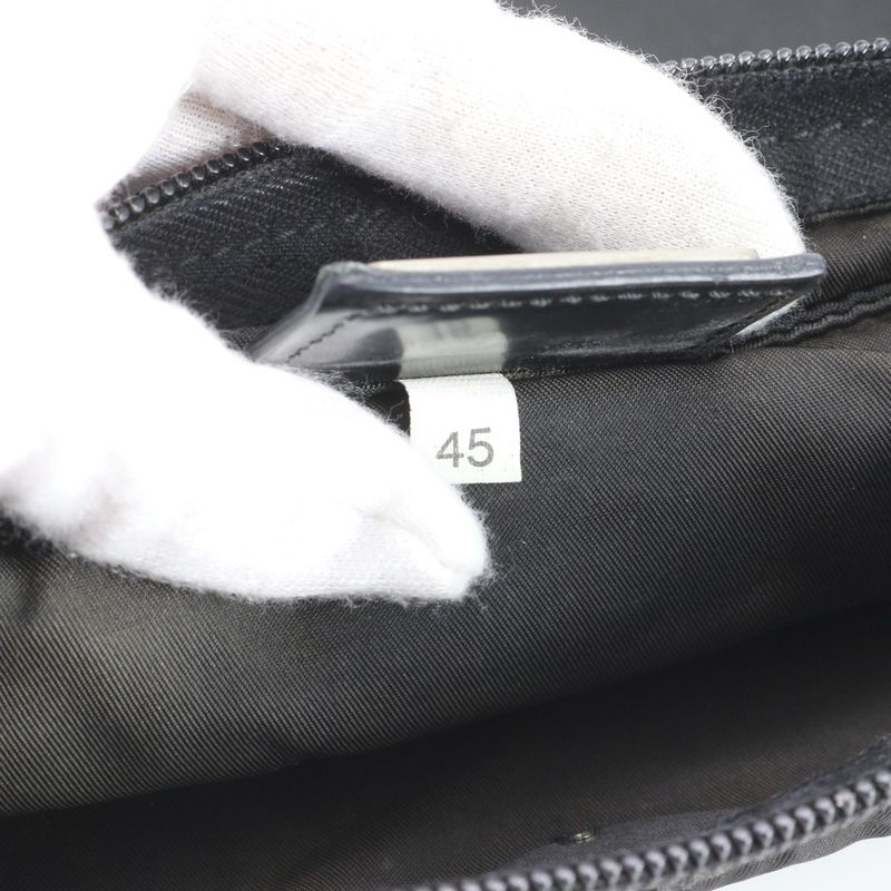 Prada Tessuto Nylon Triangle Logo Leather Shoulder Bag