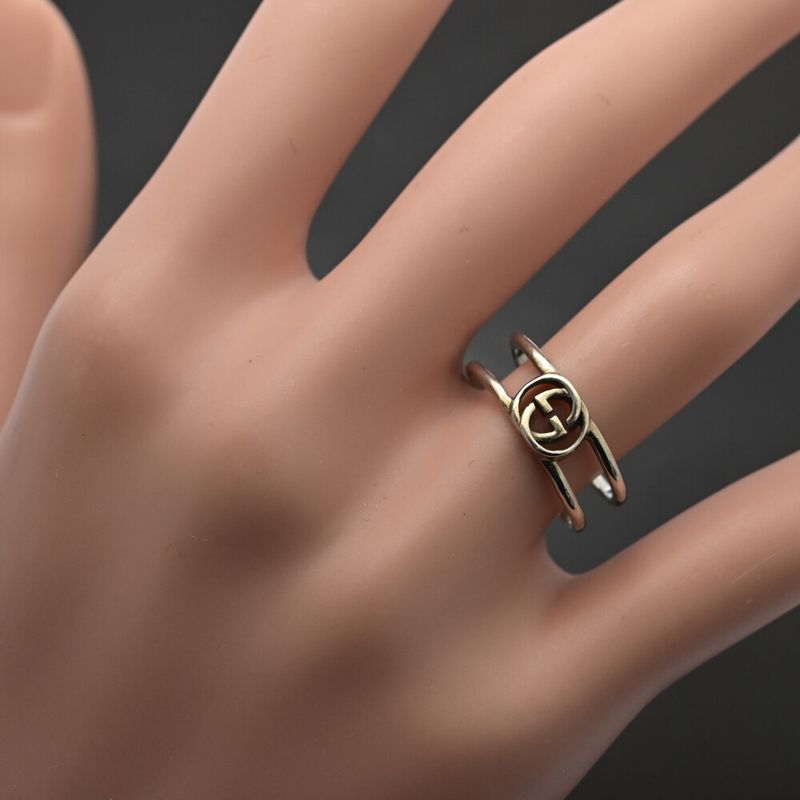 Gucci Signature Logo GG Ring 53 Silver