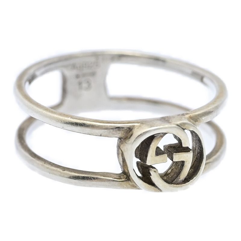 Gucci Signature Logo GG Ring 53 Silver