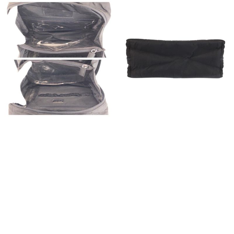 Prada Tessuto Black Silver Nylon Business Bag
