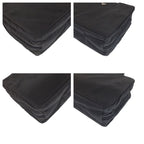 Prada Tessuto Black Silver Nylon Business Bag