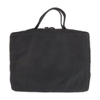 Prada Tessuto Black Silver Nylon Business Bag