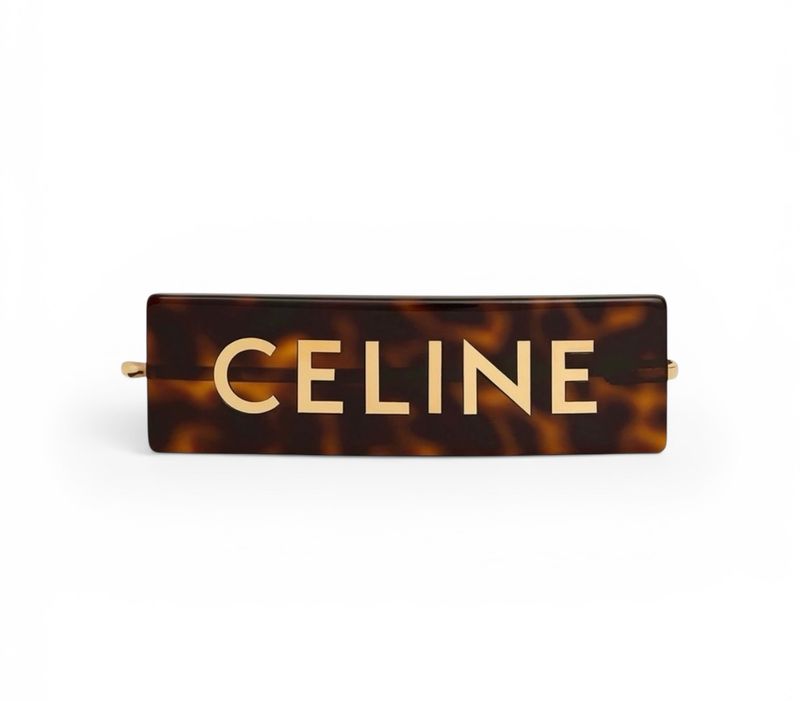 Celine Hairpin Hair Slide Tortoiseshell Pattern