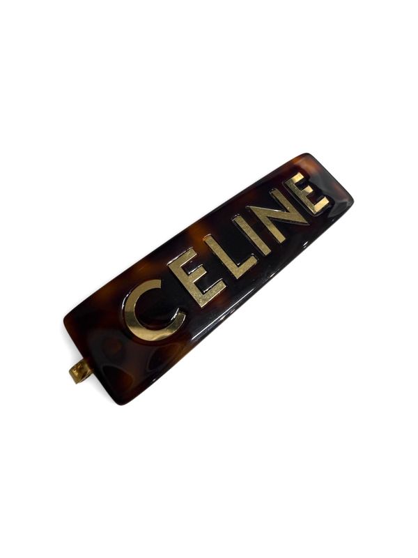 Celine Hairpin Hair Slide Tortoiseshell Pattern