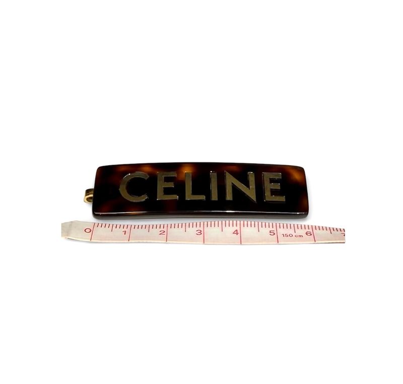Celine Hairpin Hair Slide Tortoiseshell Pattern