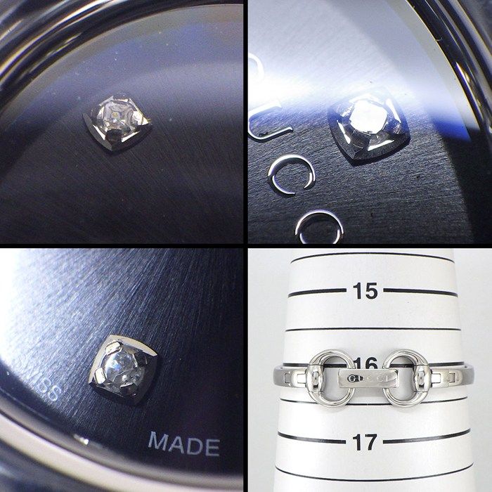 Gucci Watch Balloon 134.5 3 Point Diamond Index Oval Sunray Black