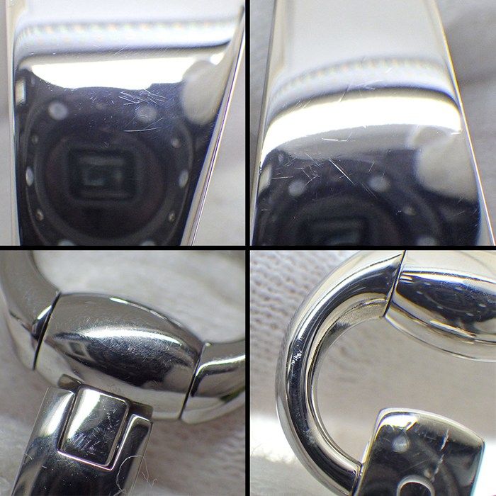 Gucci Watch Balloon 134.5 3 Point Diamond Index Oval Sunray Black