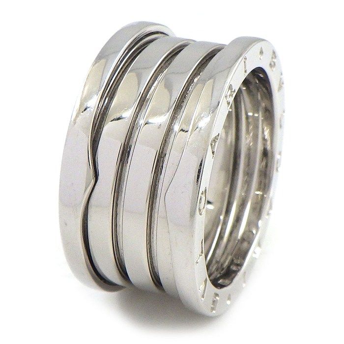 Bvlgari Ring B-zero One Band Logo 18K White Gold