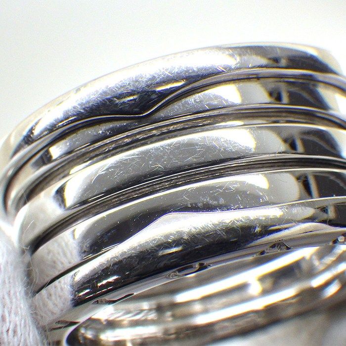 Bvlgari Ring B-zero One Band Logo 18K White Gold