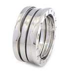 Bvlgari Ring B-zero One Band Logo 18K White Gold