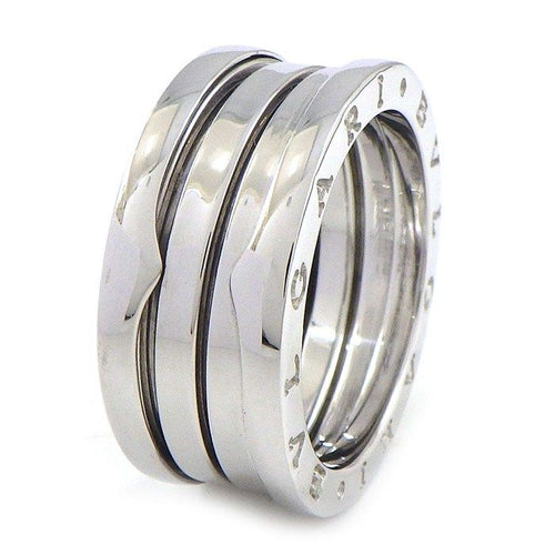 Bvlgari Ring B-zero One Band Logo 18K White Gold