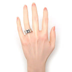Bvlgari Ring B-zero One Band Logo 18K White Gold