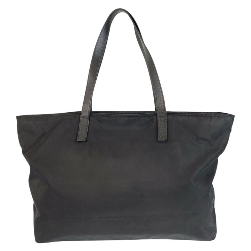 Prada Tessuto Black Silver Nylon Tote