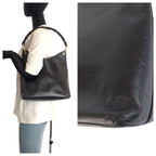 Gucci Bamboo Black Gold Leather 001 0 Shoulder Bag