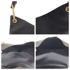 Gucci Bamboo Black Gold Leather 001 0 Shoulder Bag