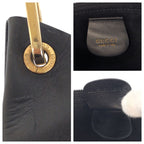 Gucci Bamboo Black Gold Leather 001 0 Shoulder Bag