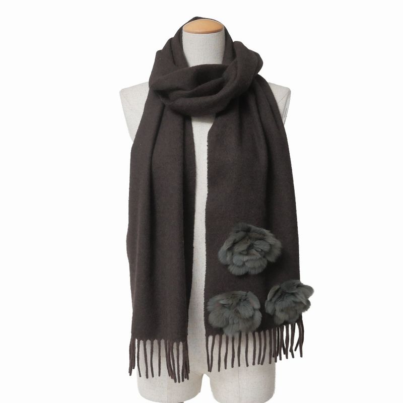 Fendi Scarf Fringe Shawl