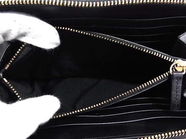 Versace Wallet Greca Pink Black Leather Round Zippy Gold