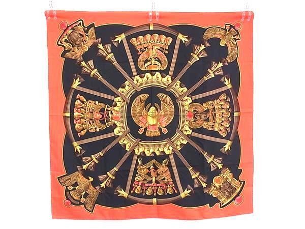 Hermes Scarf Carre 90 Multicolor Silk Caty Ancient Egyptian Scarab