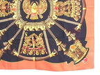 Hermes Scarf Carre 90 Multicolor Silk Caty Ancient Egyptian Scarab