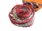Hermes Pliss Scarf Carre Plisse Multicolor Silk Decoupages Paper